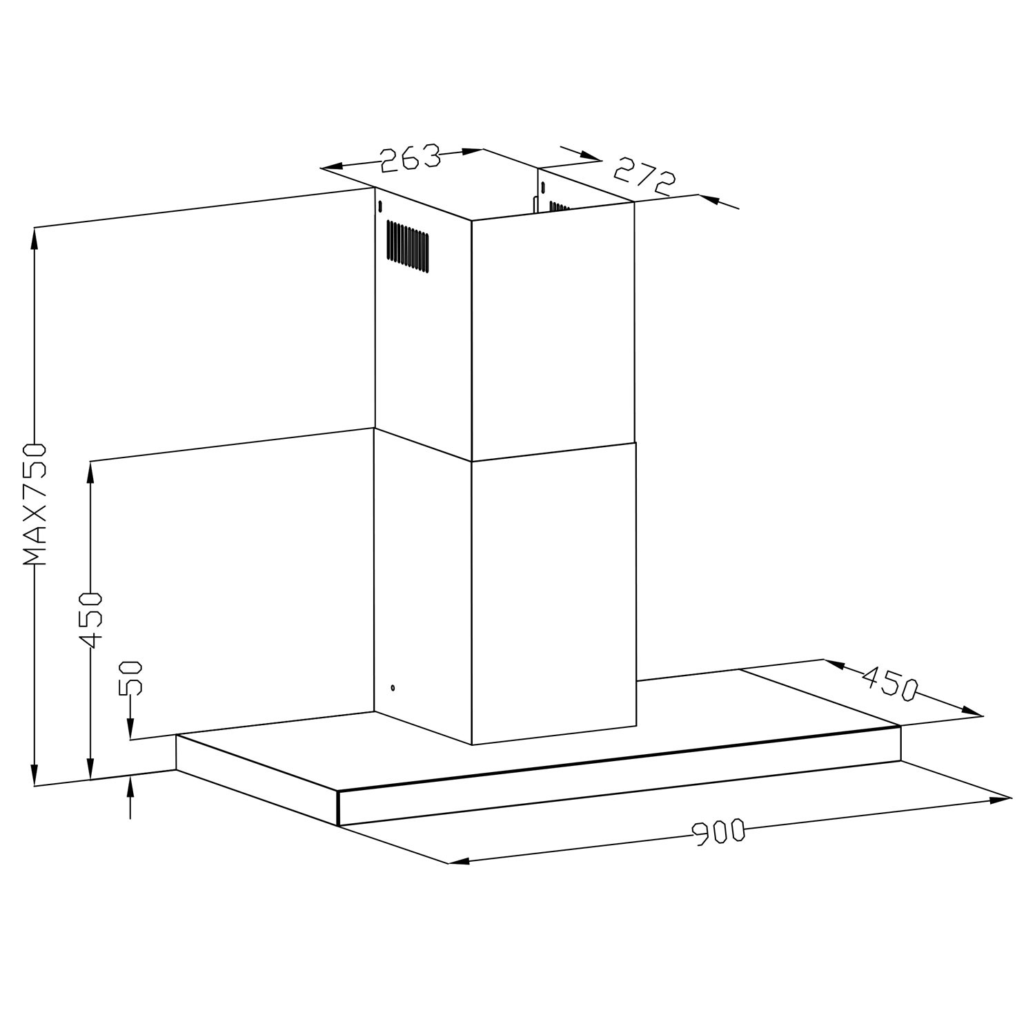Berdsen BE-90S must 90 cm köögikubu - Image 11
