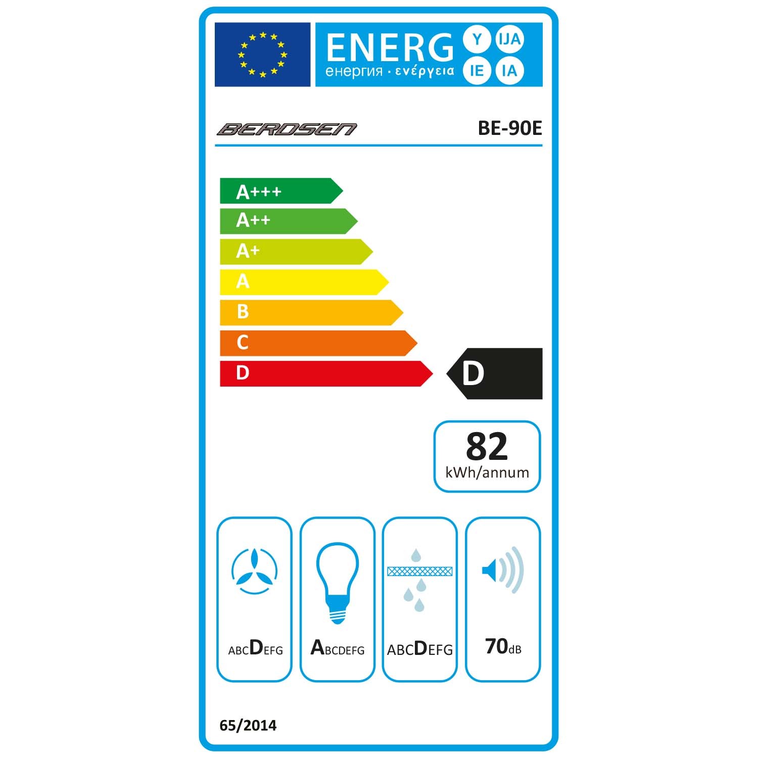 Berdsen BE-90E must 90 cm pliidikubu - Image 6