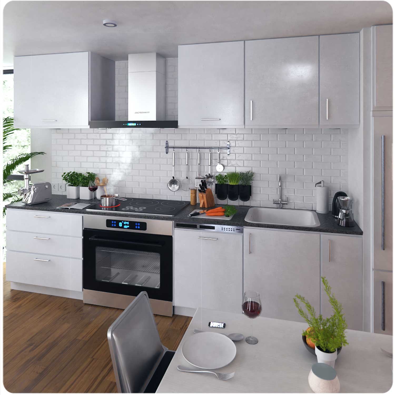 Berdsen BE-90S 90 cm roostevabast terasest köögikubu - Image 11