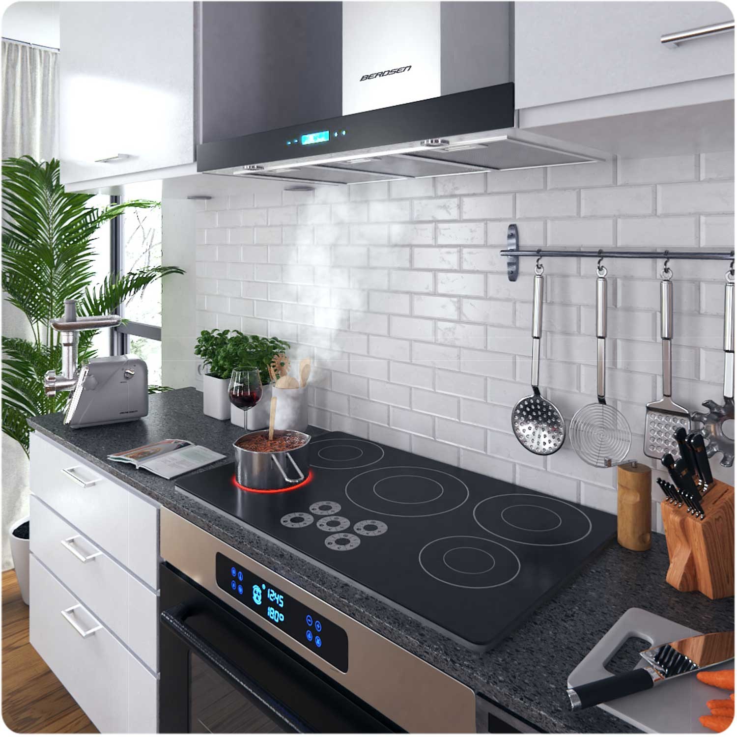 Berdsen BE-90S 90 cm roostevabast terasest köögikubu - Image 12