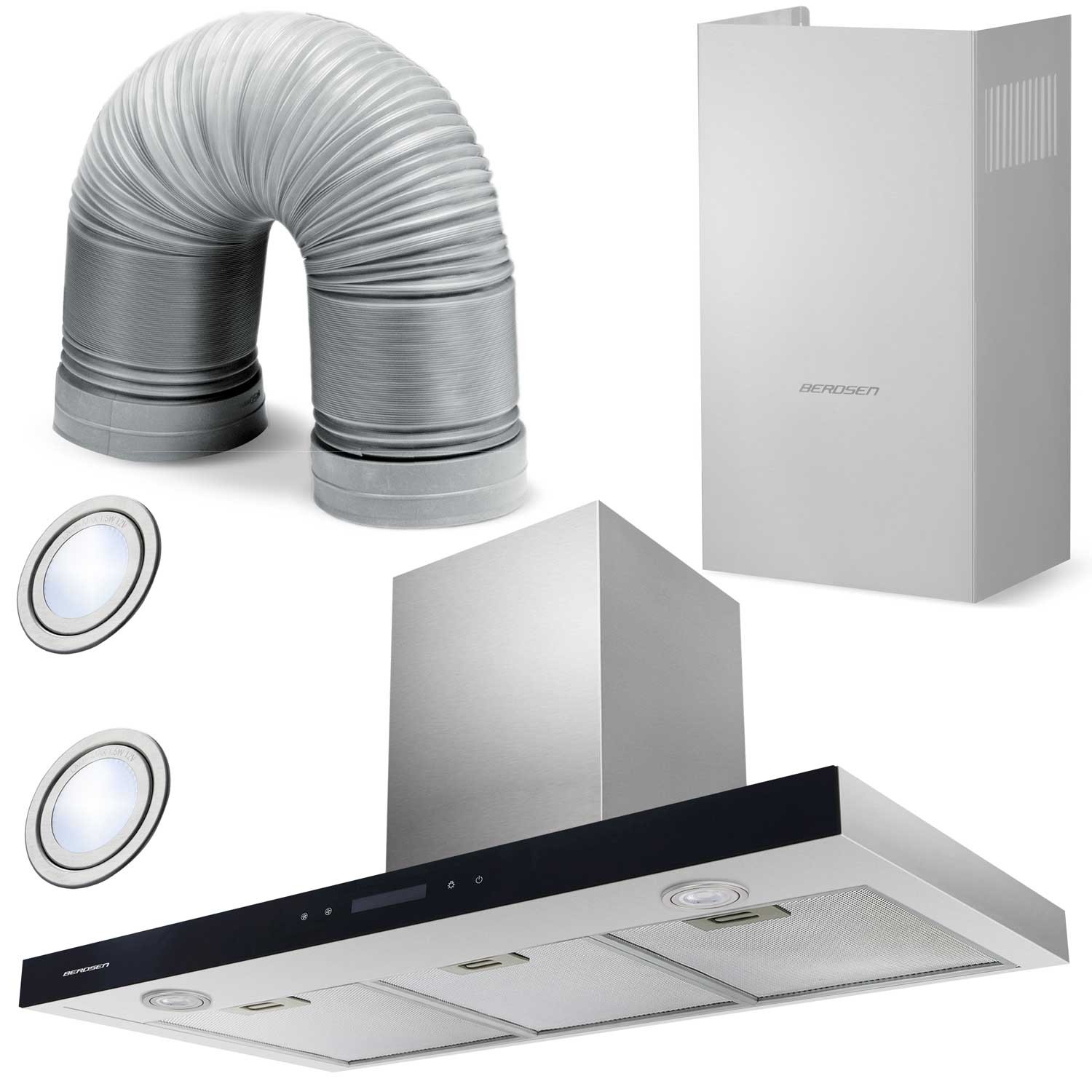 Berdsen BE-90S 90 cm roostevabast terasest köögikubu