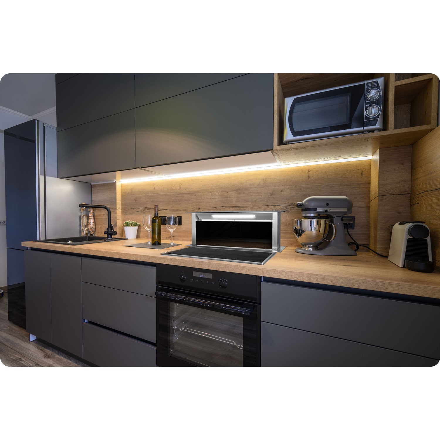 Tööpinnale paigaldatav õhupuhastaja 90 cm must BT-290 - Image 7