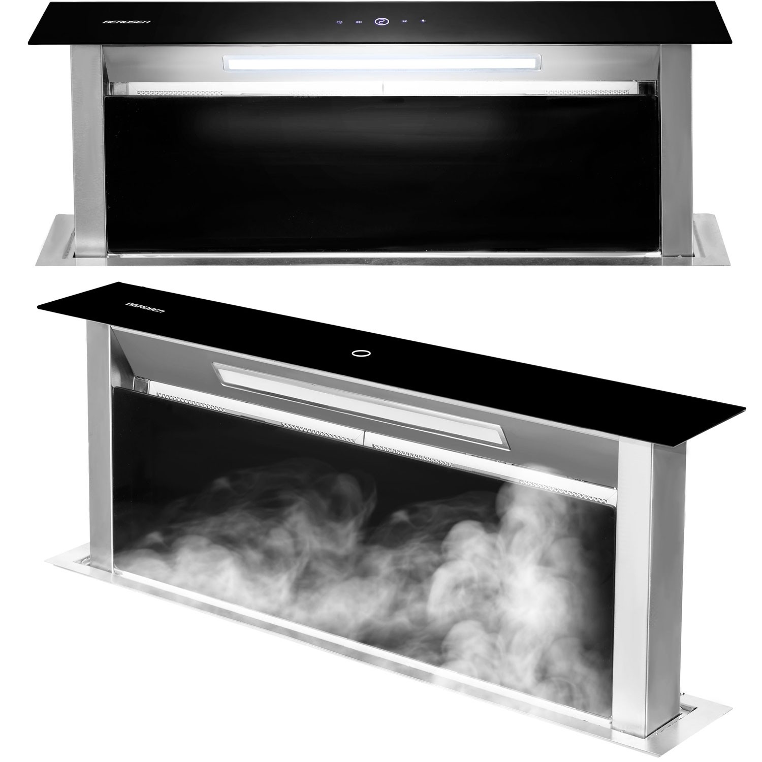 Tööpinnale paigaldatav õhupuhastaja 90 cm must BT-290