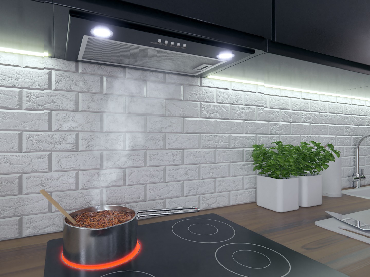 Sisseehitatud õhupuhasti 52 cm Berdsen BT-232 must - Image 6