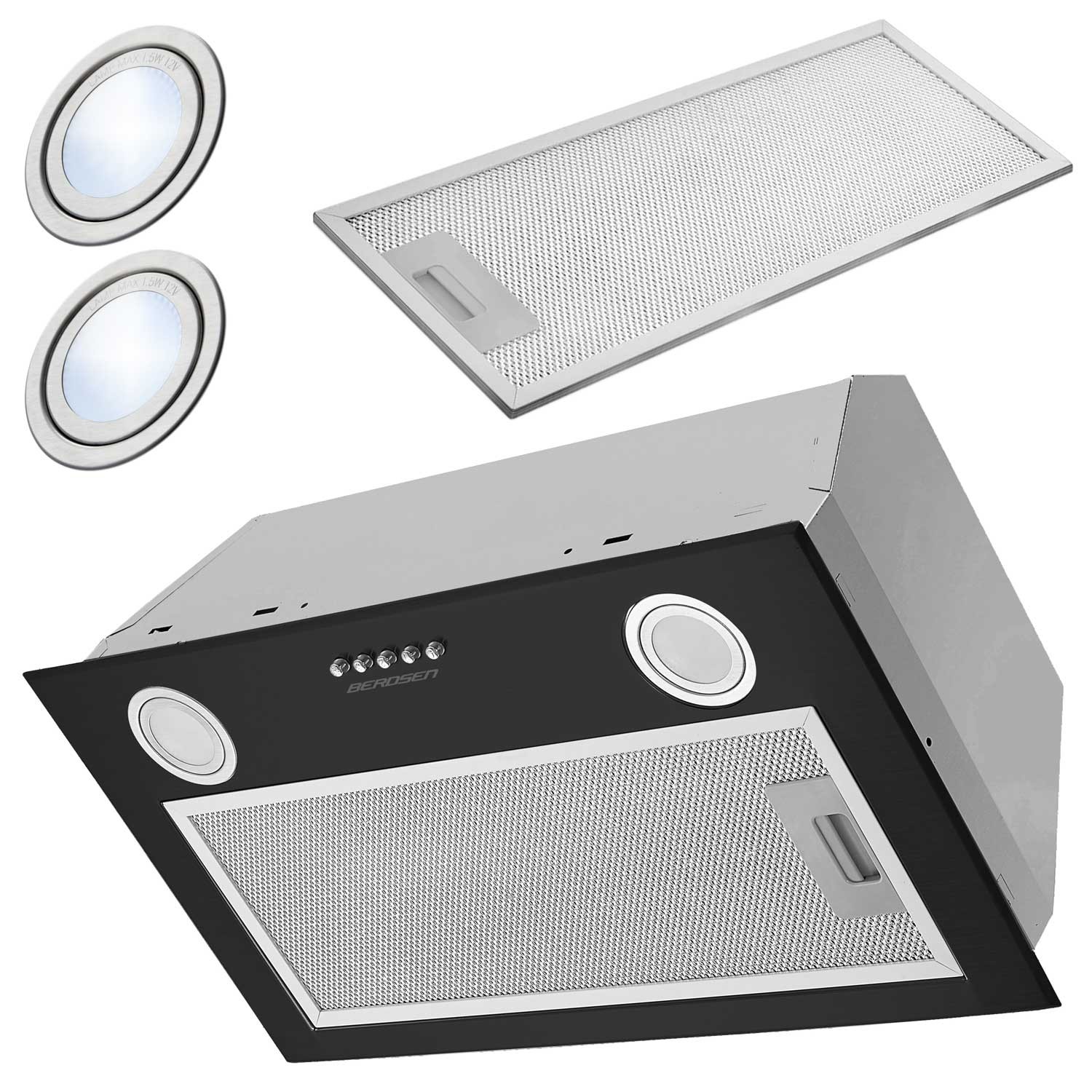 Sisseehitatud õhupuhasti 52 cm Berdsen BT-232 must