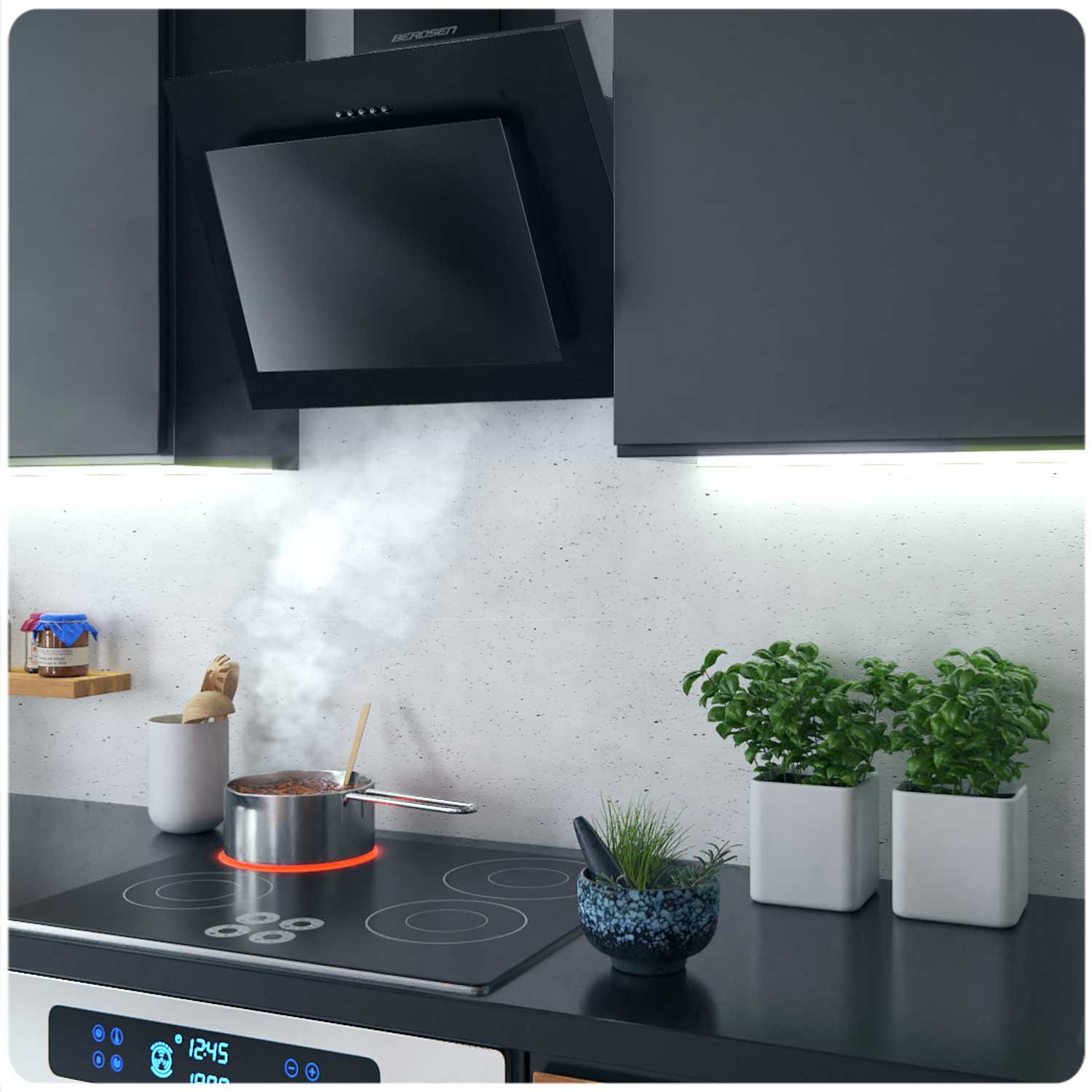 Berdsen BT-215 60 cm korstnaga õhupuhasti must - Image 10