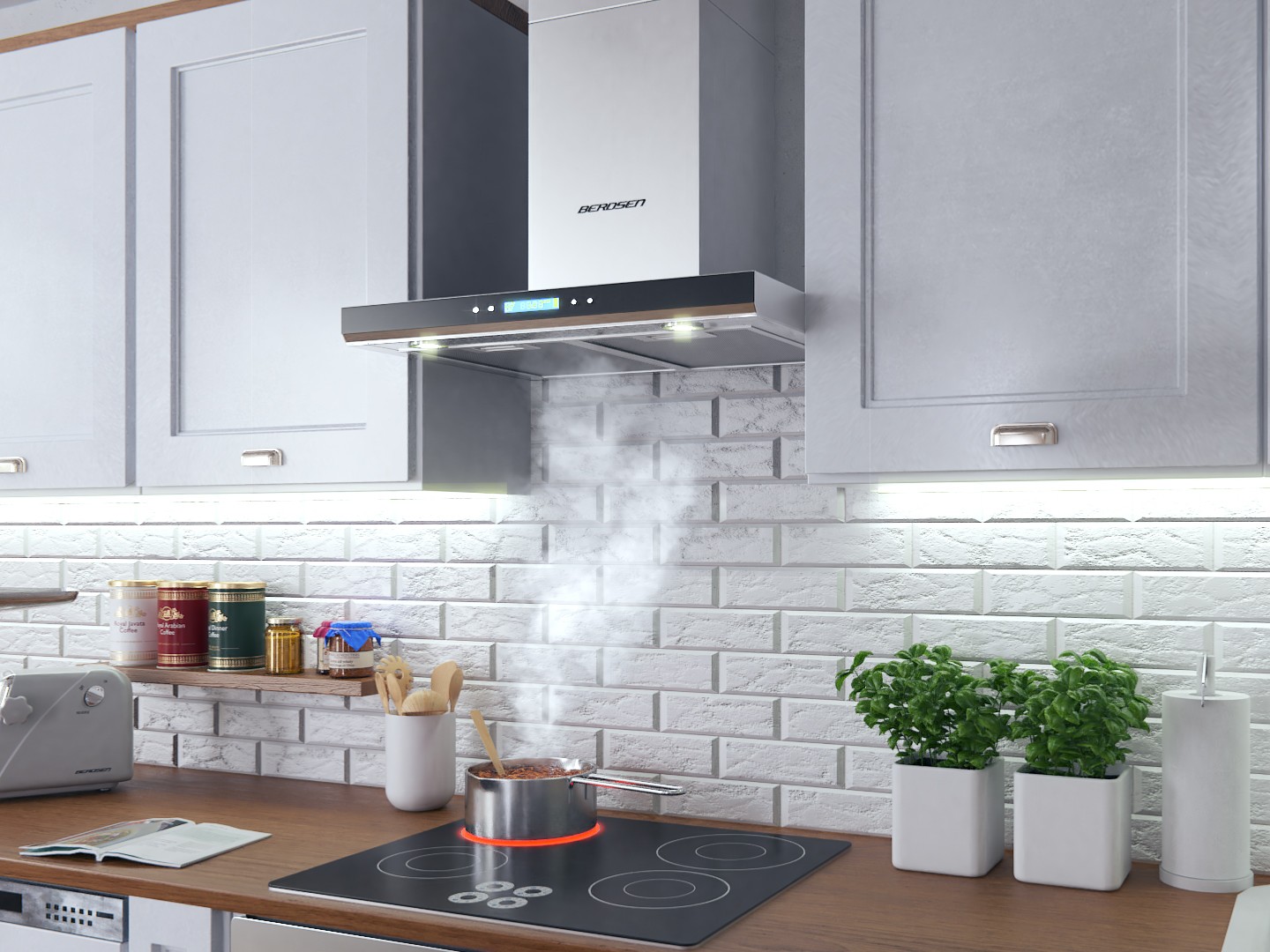 Berdsen BE-60A-T2 INOX 60 cm korstnaga õhupuhasti - Image 5