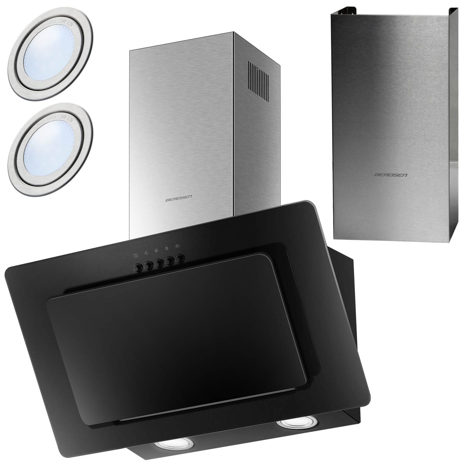 Berdsen BT-210 60 cm korstnaga õhupuhasti must