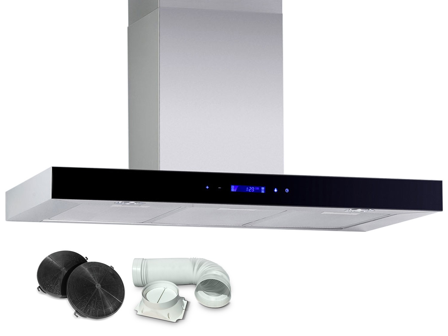 Berdsen BN-KE3 INOX + klaasist korstna õhupuhasti