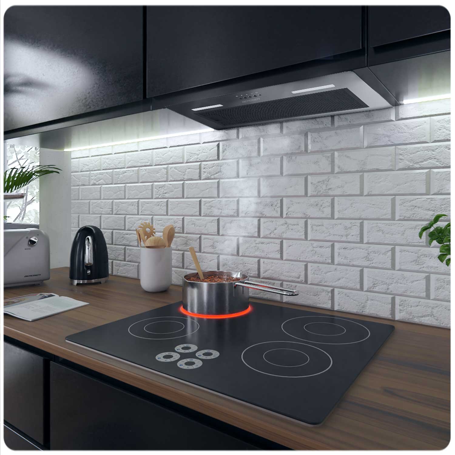 Kappide alla paigaldatav õhupuhastaja 52 cm must BT-236 - Image 5