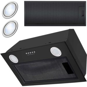 Köögikapi alla paigaldatav õhupuhasti 60 cm must BE-50