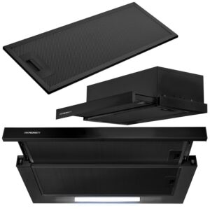 Köögikapi alla paigaldatav õhupuhasti - 60 cm Berdsen BE-60-LW must