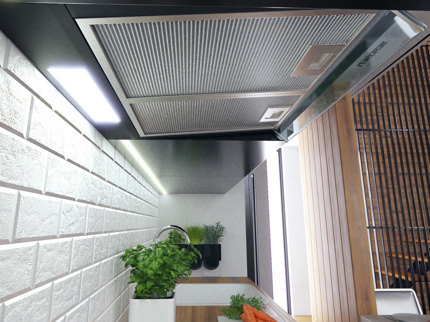 Köögikapi alla paigaldatav õhupuhasti - 60 cm neelava õhuga Berdsen BE-10-A must - Image 6