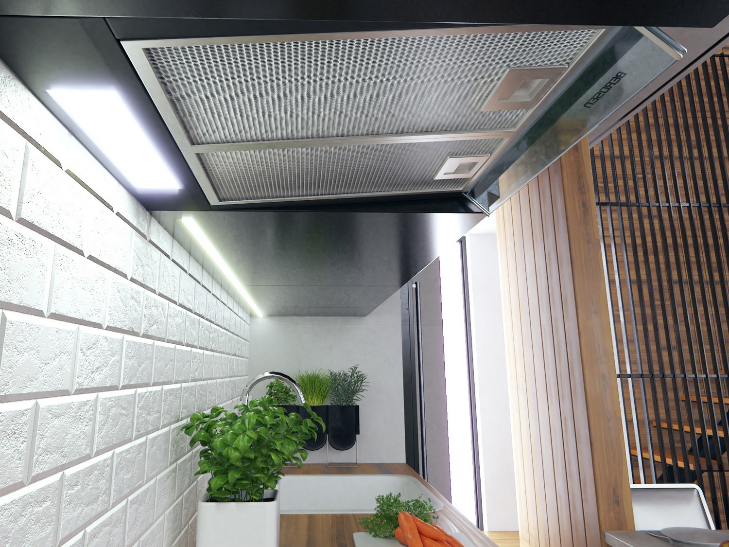 Köögikapi alla paigaldatav õhupuhasti - 50 cm õhupuhasti Berdsen BE-10-A must - Image 5