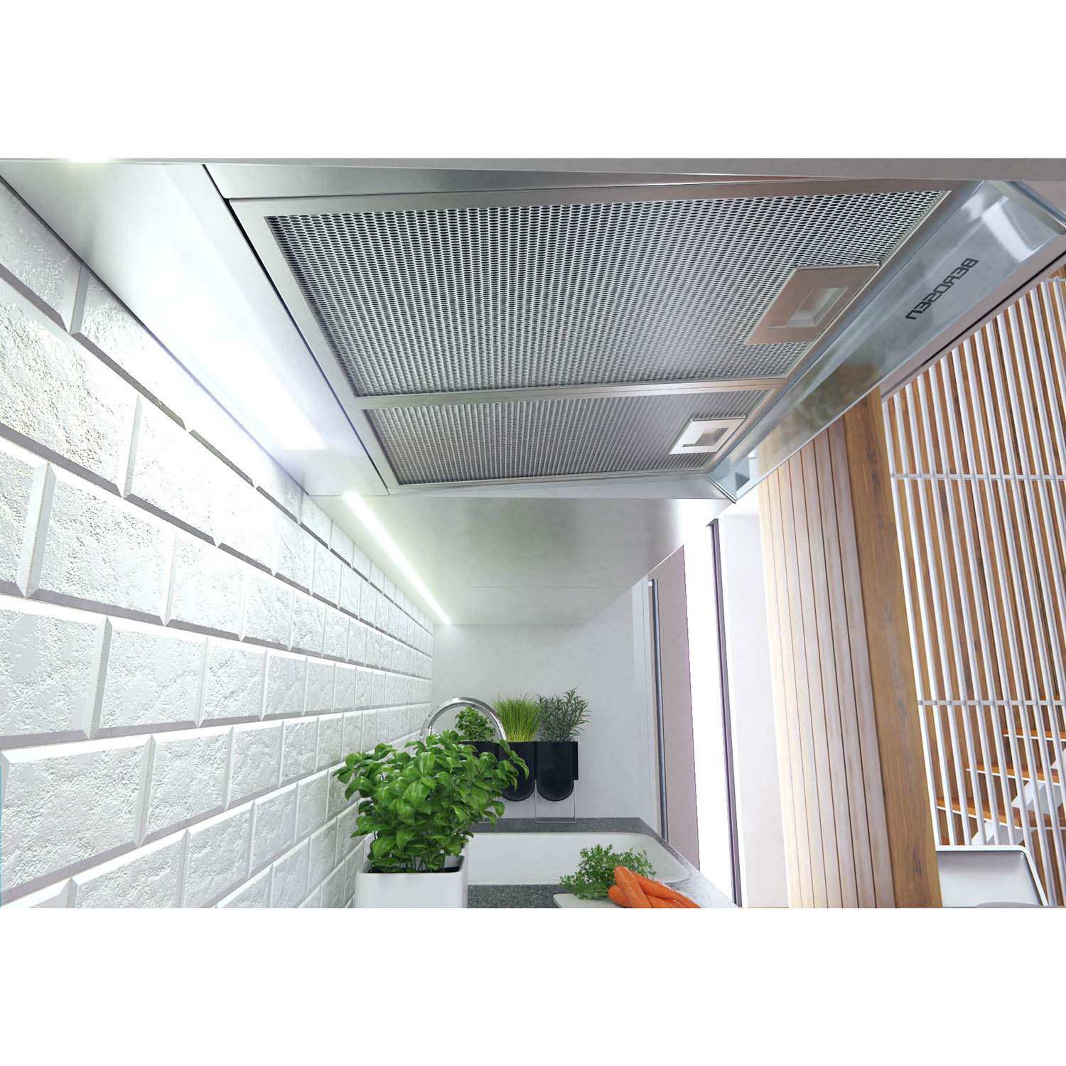 Köögikapi alla paigaldatav õhupuhasti - 60 cm neelur Berdsen BE-10-A INOX - Image 5