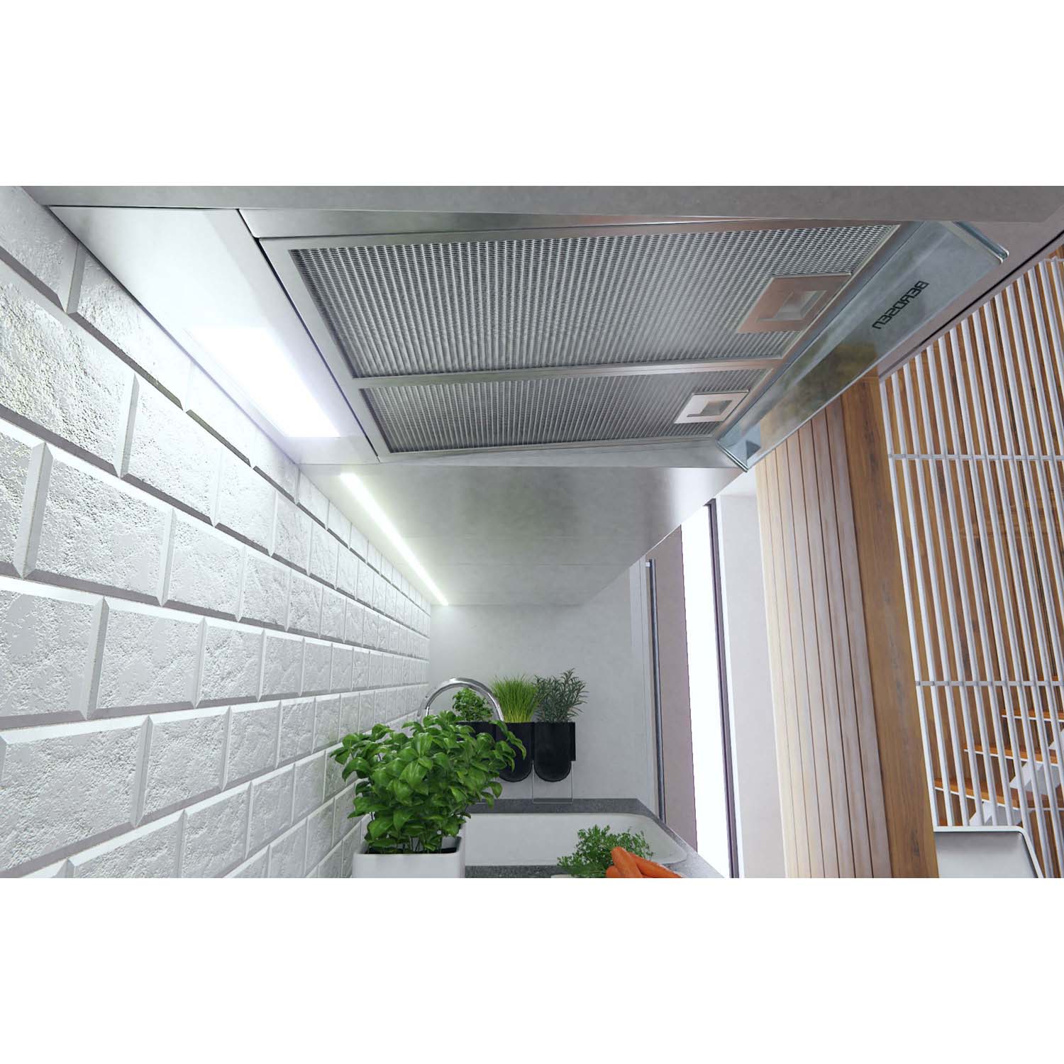 Köögikapi alla paigaldatav õhupuhasti - 50 cm neelava õhuga Berdsen BE-10-A valge - Image 5