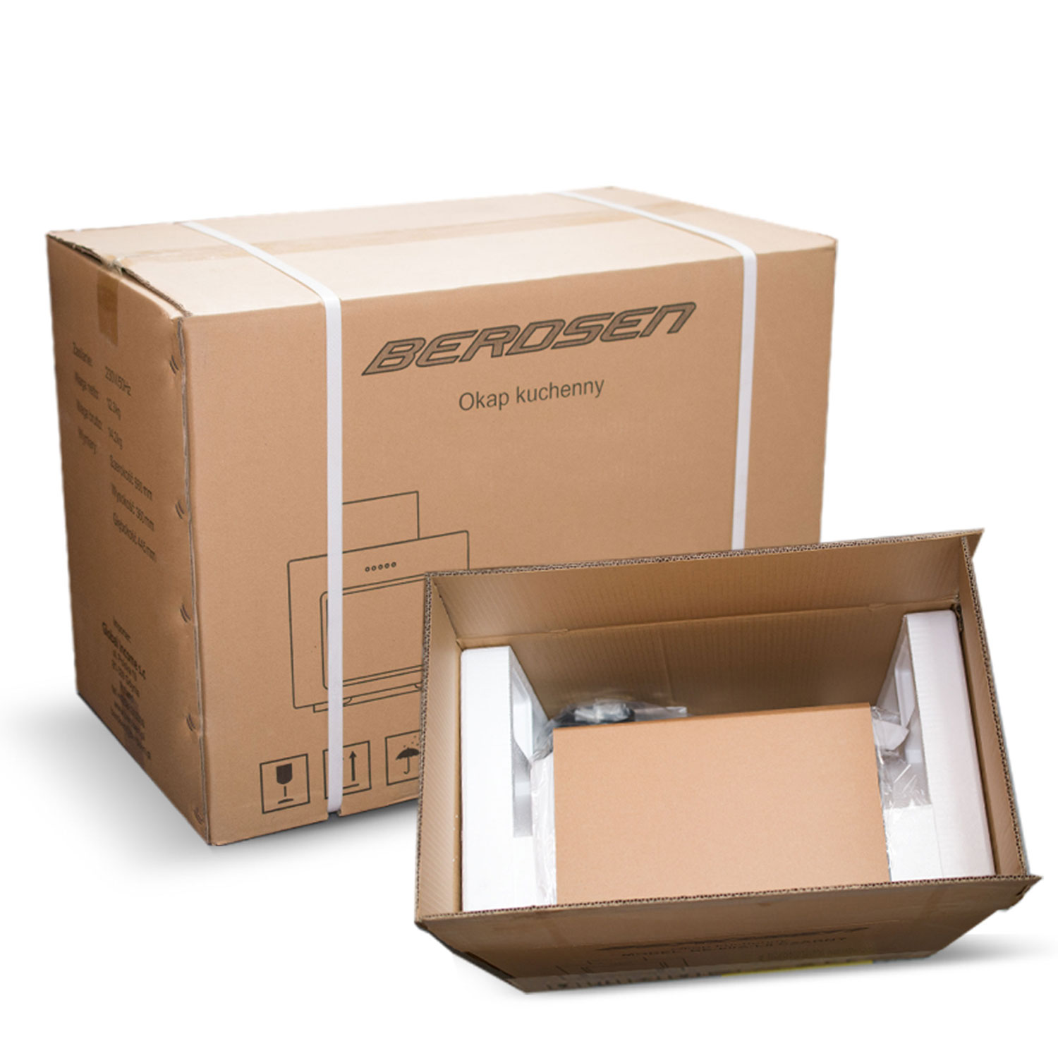 Köögikapi alla paigaldatav õhupuhasti - 60 cm neelava Berdsen BE-10-A valge - Image 8