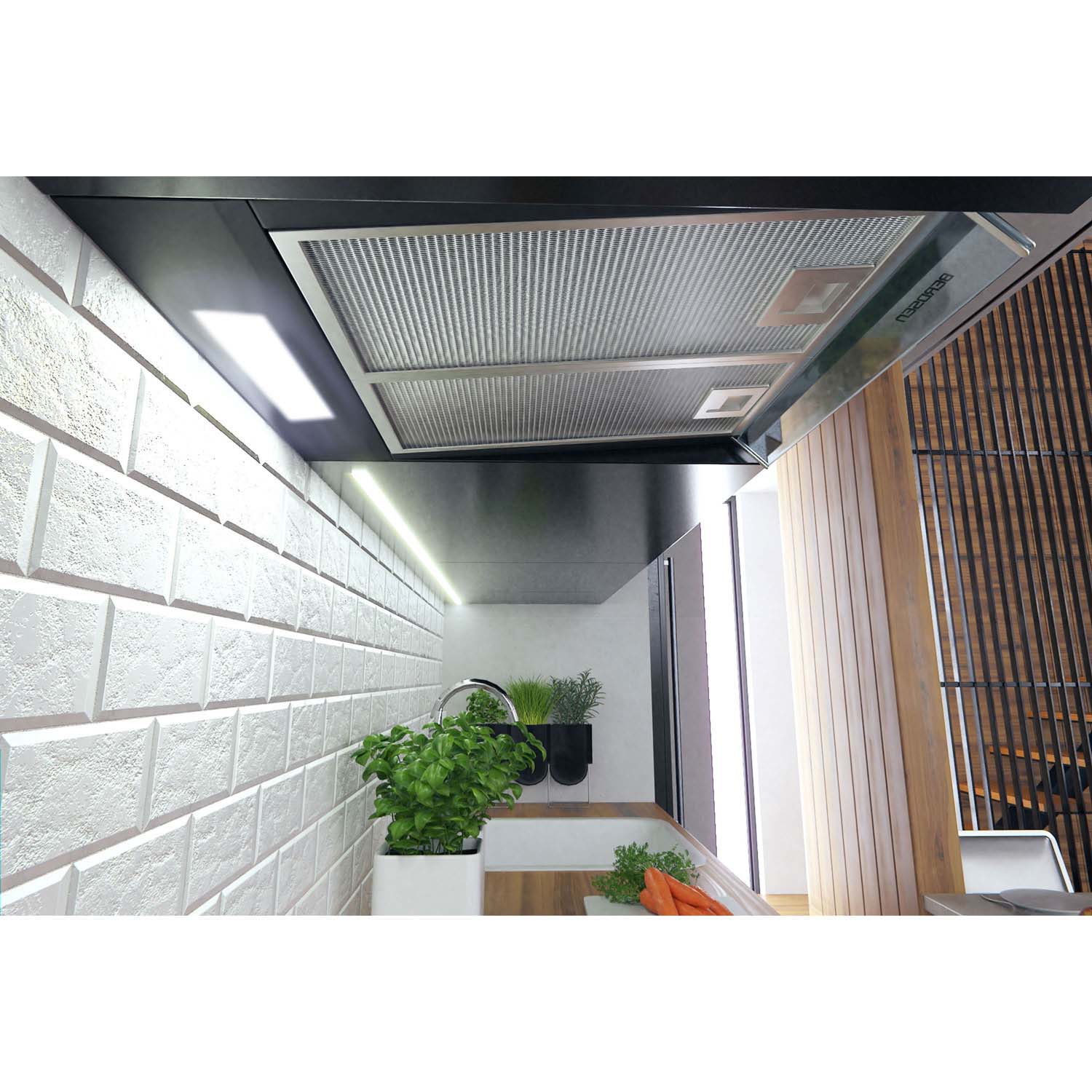 Köögikapi alla paigaldatav õhupuhasti - 50 cm õhupuhasti Berdsen BE-10-A must - Image 5