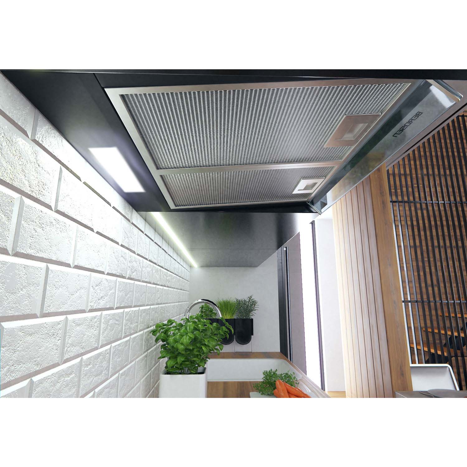 Köögikapi alla paigaldatav õhupuhasti - 60 cm neelava õhuga Berdsen BE-10-A must - Image 5