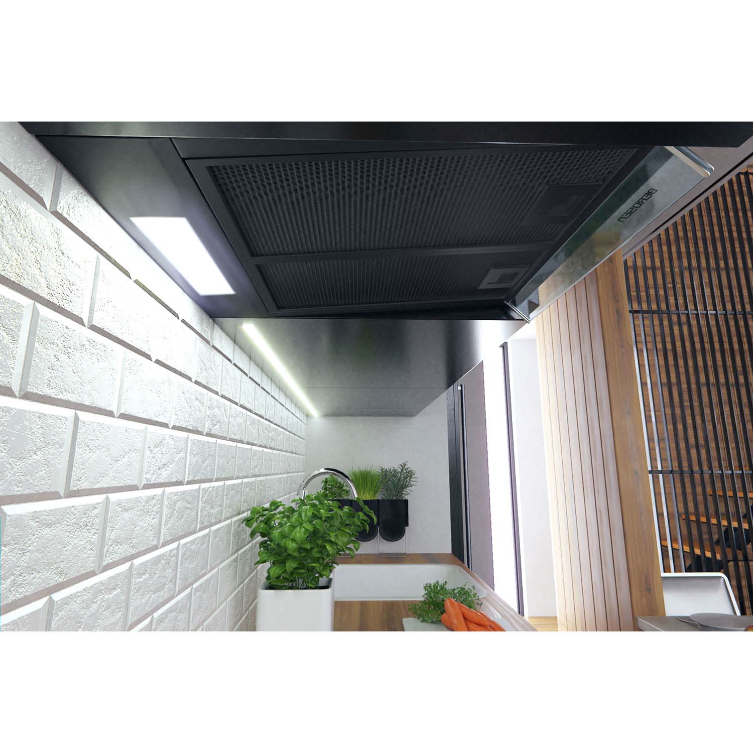 Köögikapi alla paigaldatav õhupuhasti - 50 cm õhupuhasti Berdsen BE-10-A must - Image 5