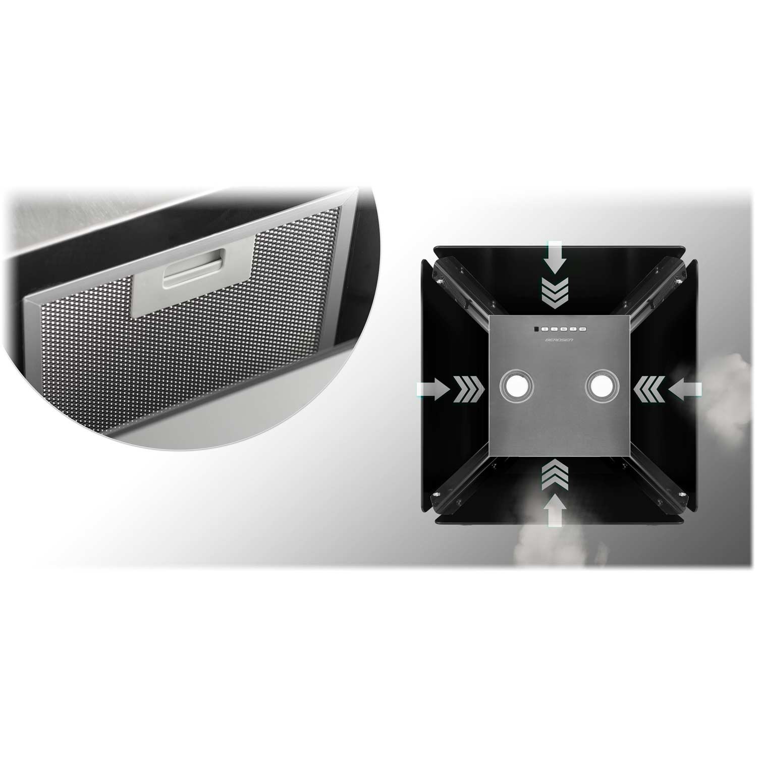 Klaasist köögikubu rippuv 60cm must BT-222 - Image 10