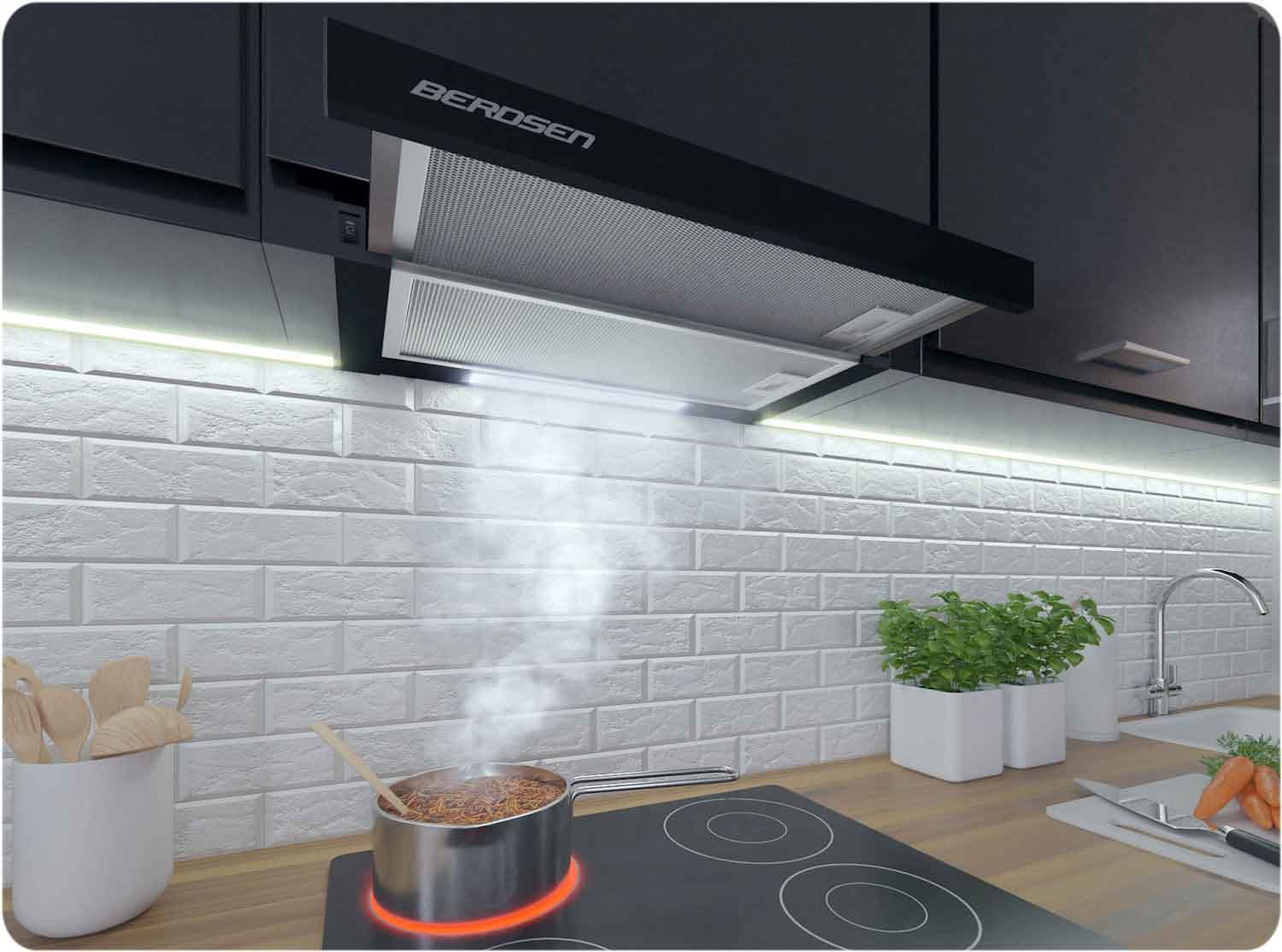 Berdsen BT-230 teleskoop-köögikubu, matt must - Image 4