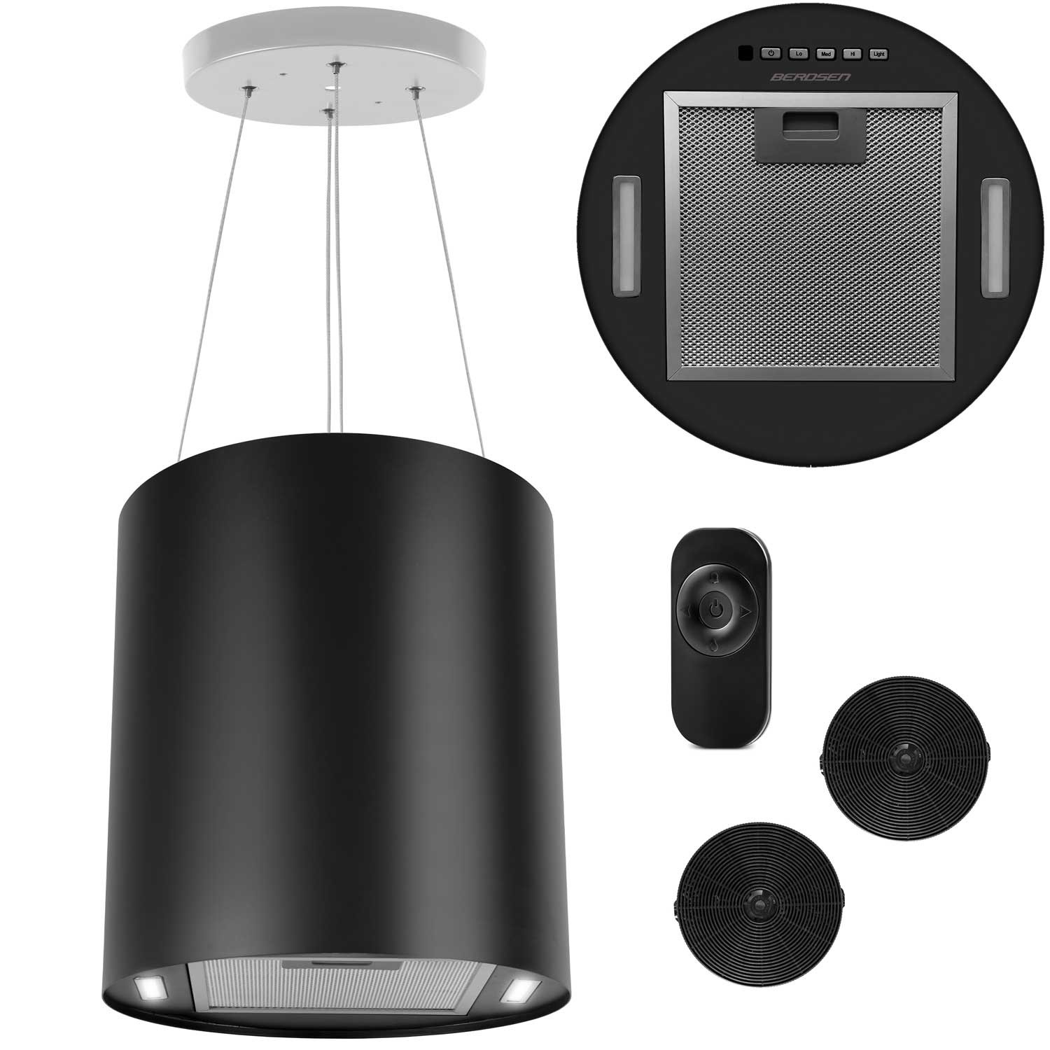 Seinale riputatav köögikubu 35cm must BT-227