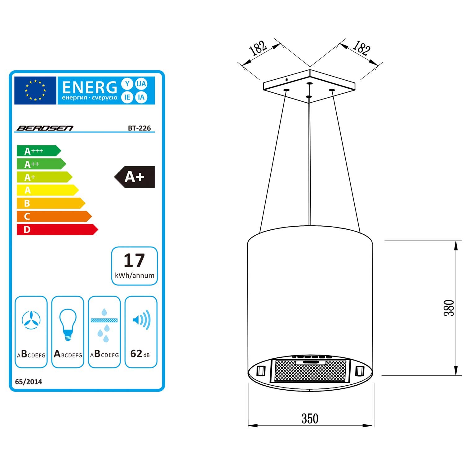 Seinale riputatav köögikubu 35 cm roostevabast terasest BT-226 - Image 10