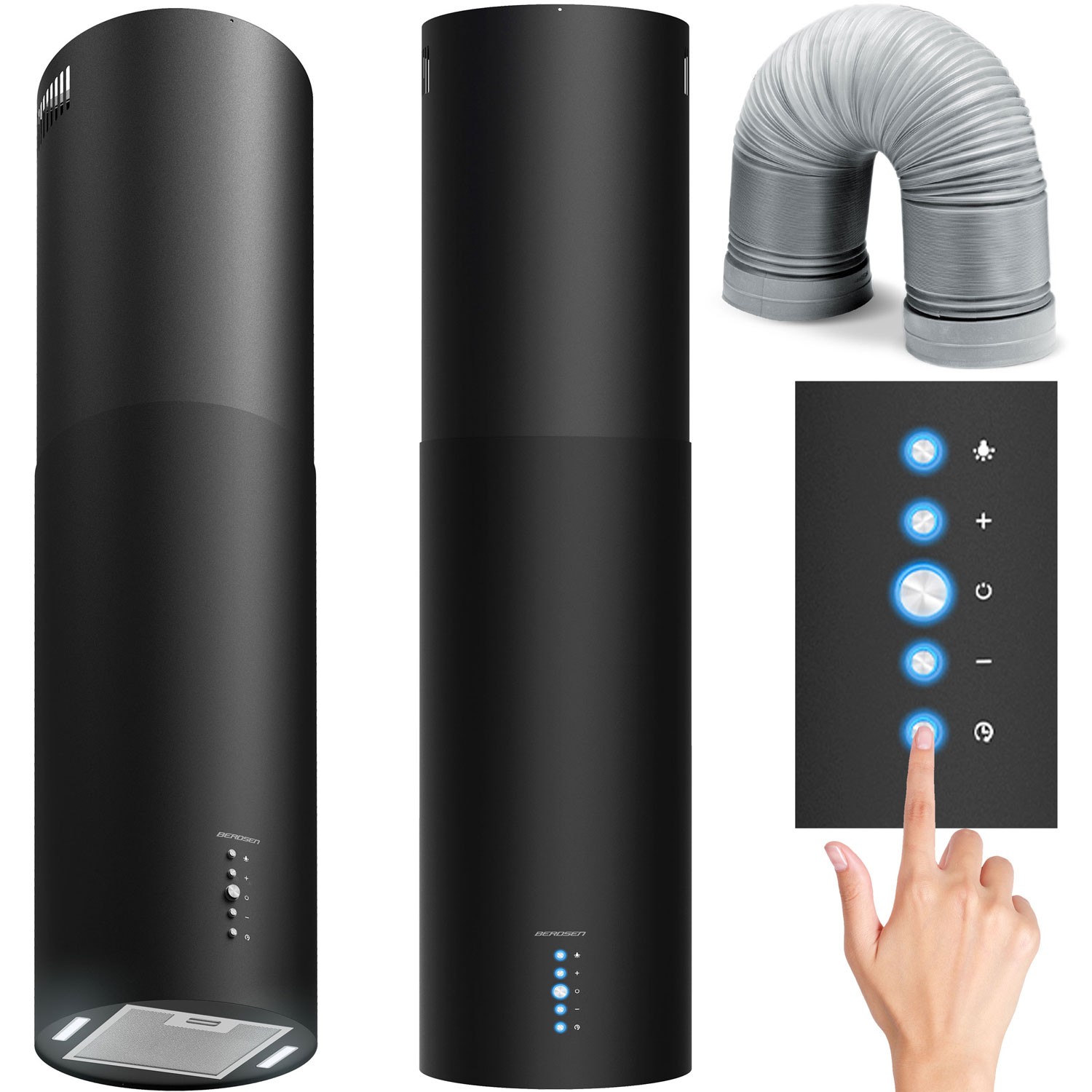 Saare õhupuhasti 35cm Berdsen must BT-221