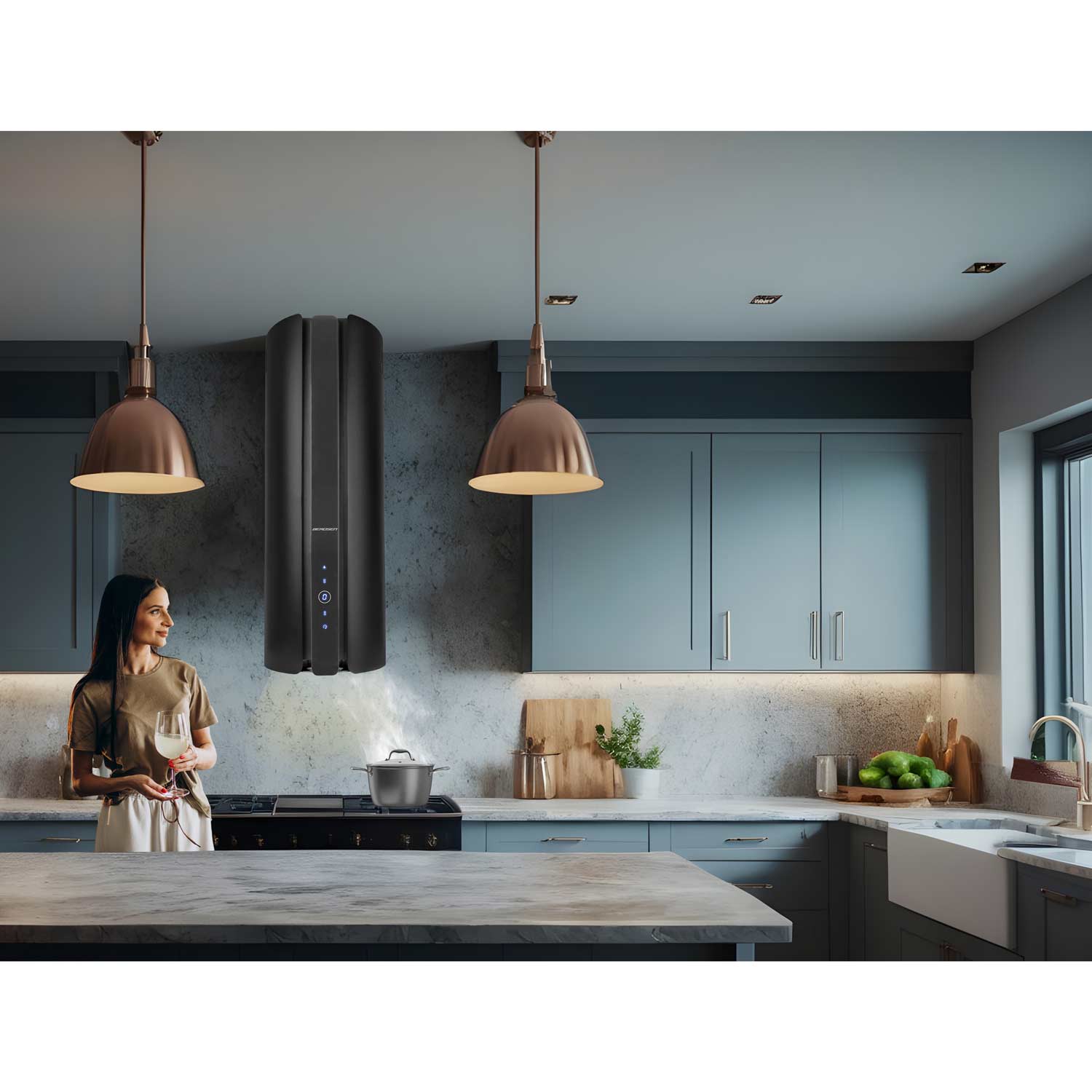 Berdsen BT-219 35cm korstnaga õhupuhasti must - Image 4