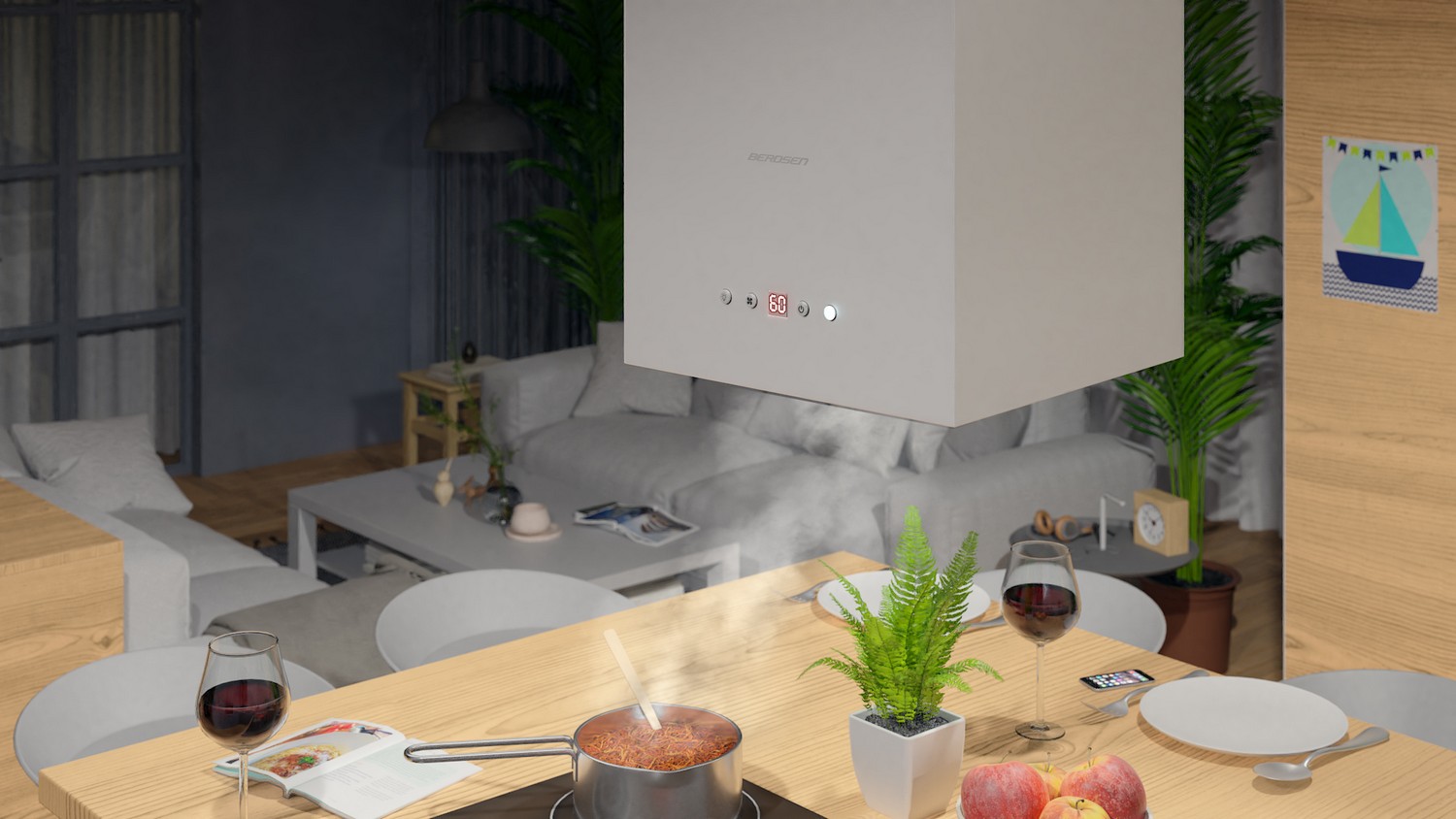 Saareköögi õhupuhasti 40 cm Berdsen 40E + 2 filtrit - Image 4