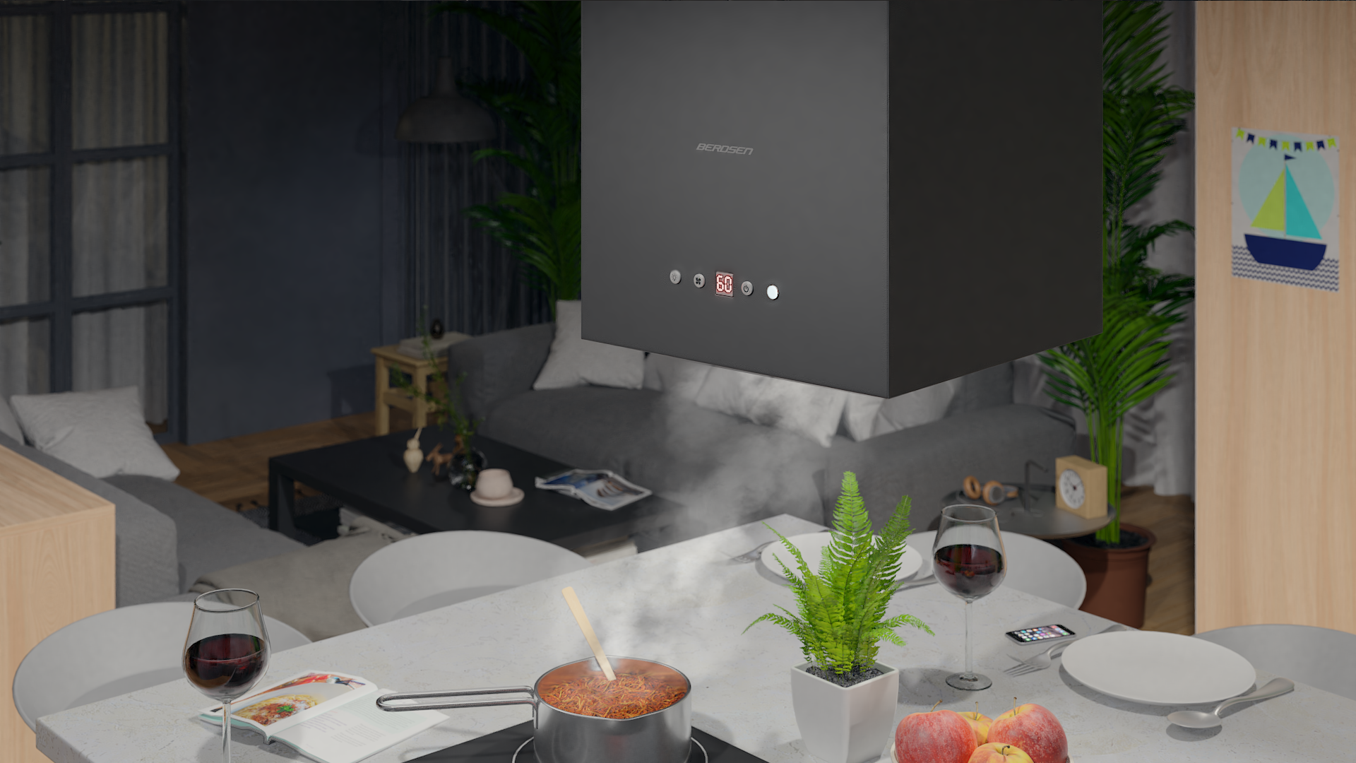 Saareköögi õhupuhasti 40 cm Berdsen 40E + 2 filtrit - Image 5