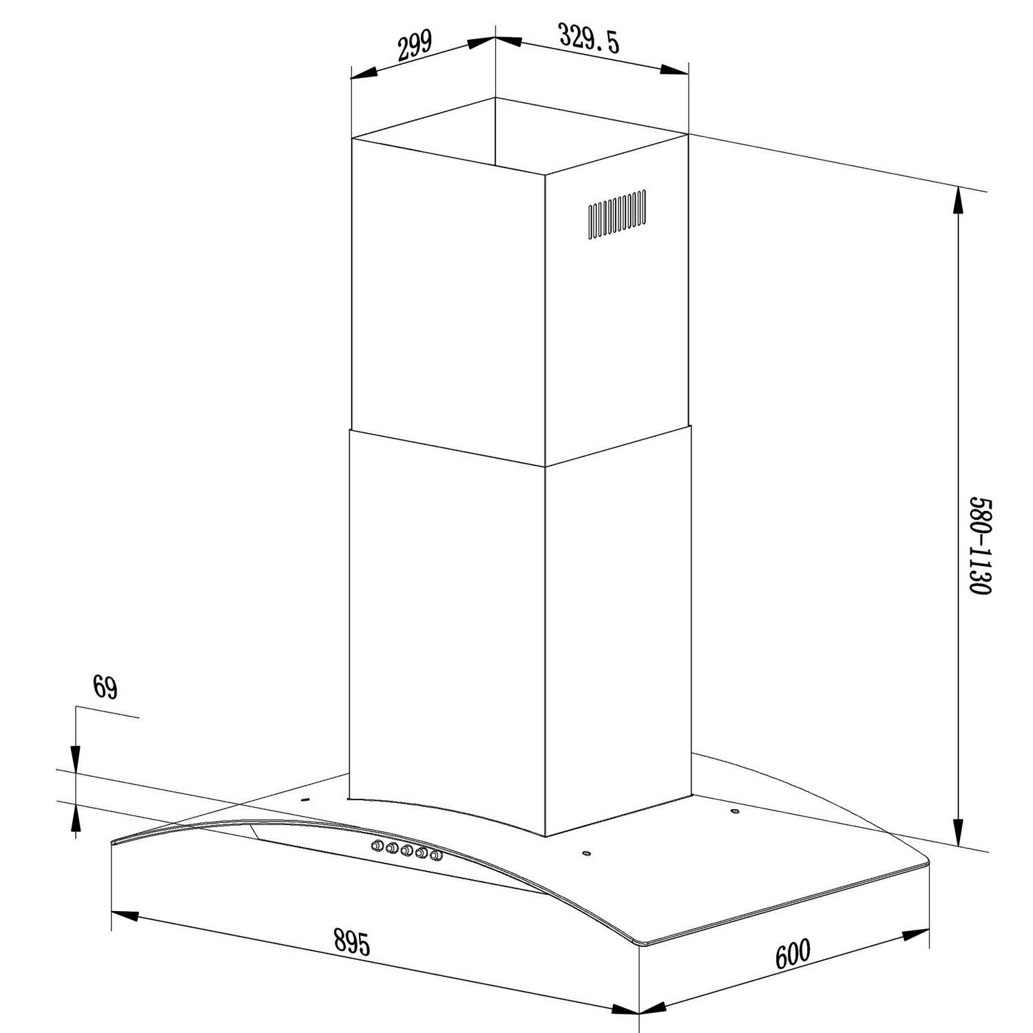 Berdsen BT-224 90 cm saare köögikubu - Image 10