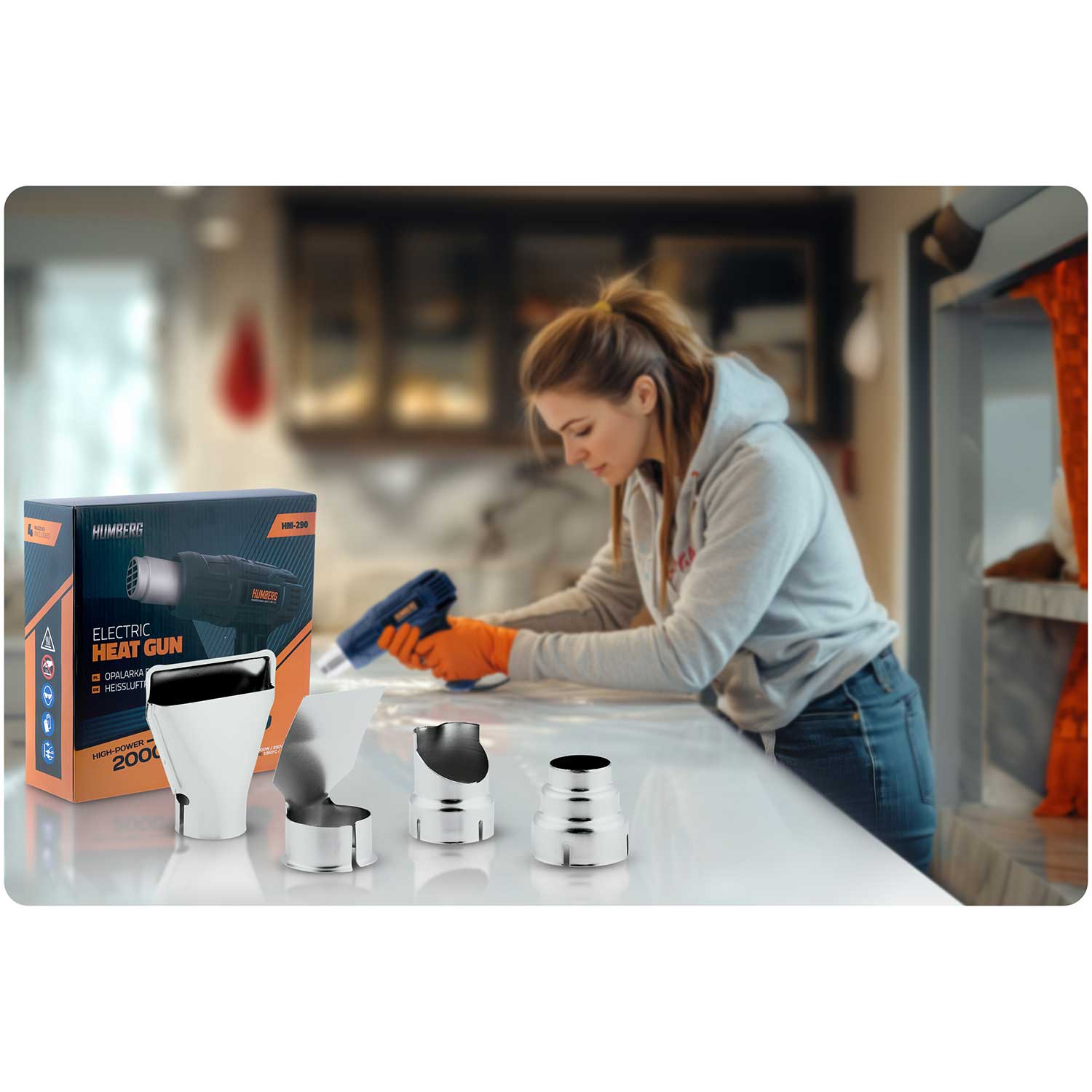 Humberg HM-290 2000 W elektriline kuumaõhupüstol - Image 10