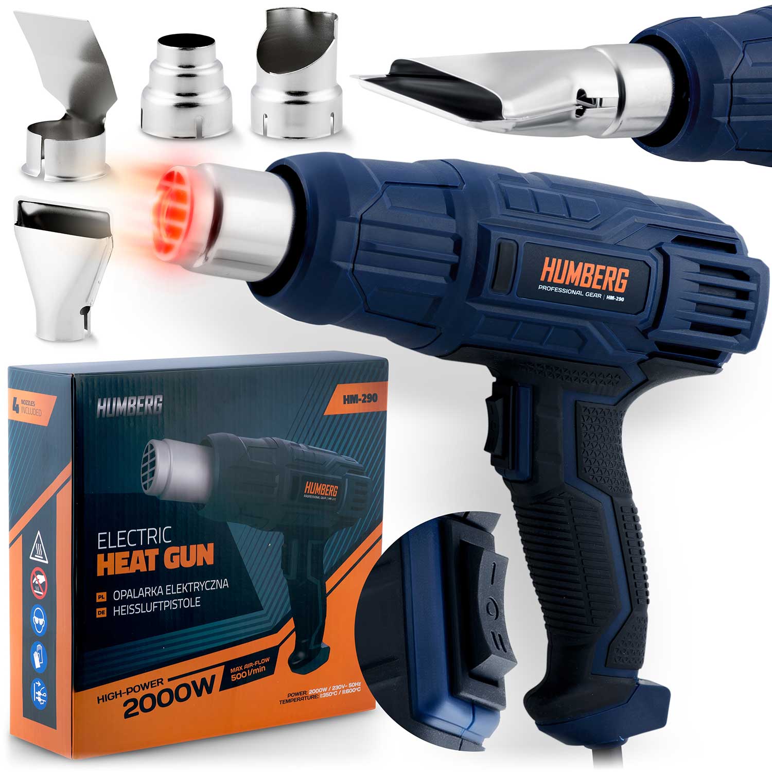 Humberg HM-290 2000 W elektriline kuumaõhupüstol - Image 14