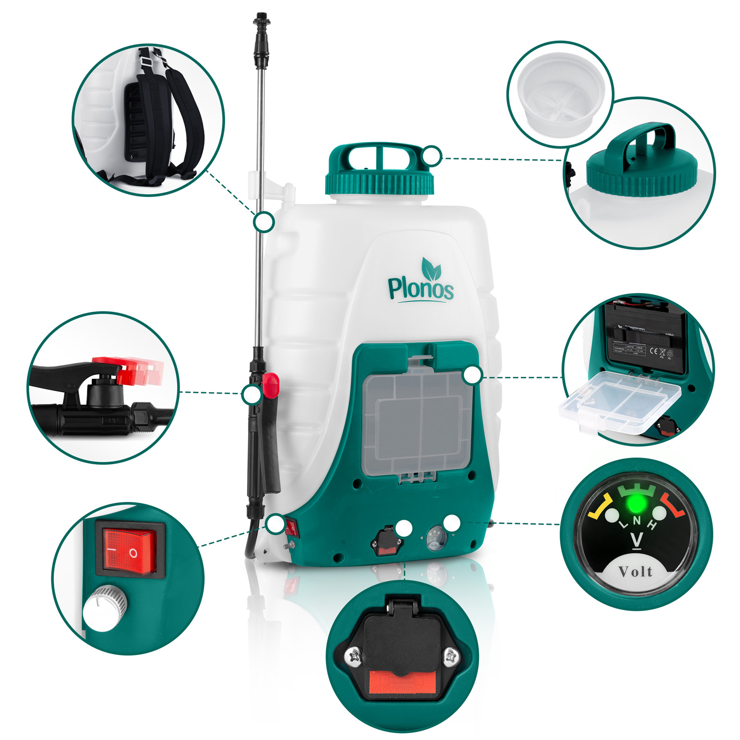 Plonos PL-600 akutoitel pihusti - Image 3