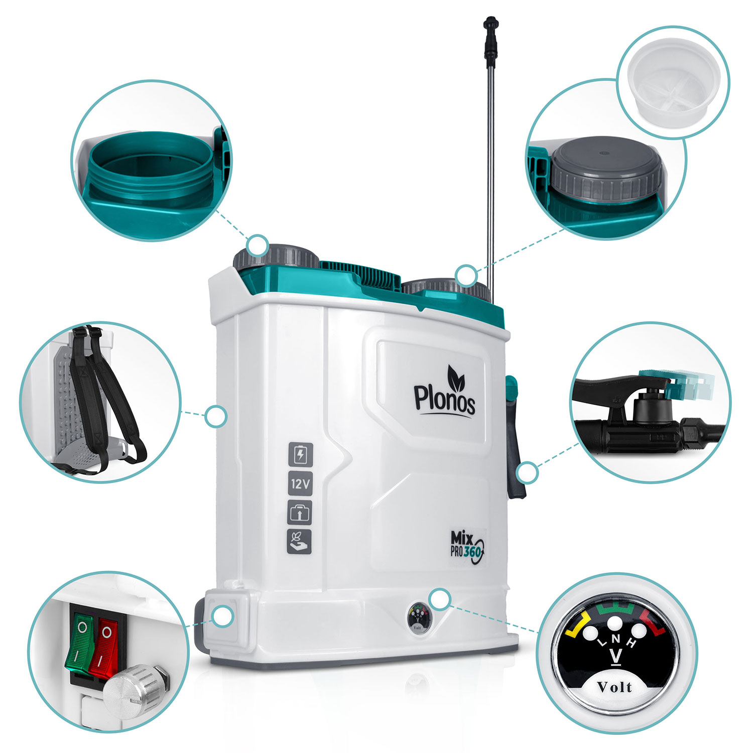 Plonos PL-603 akutoitel pihusti segistiga - Image 2