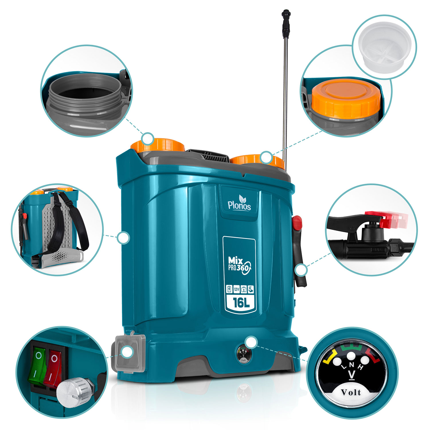 Plonos PL-604 akutoitel pihusti segistiga - Image 3