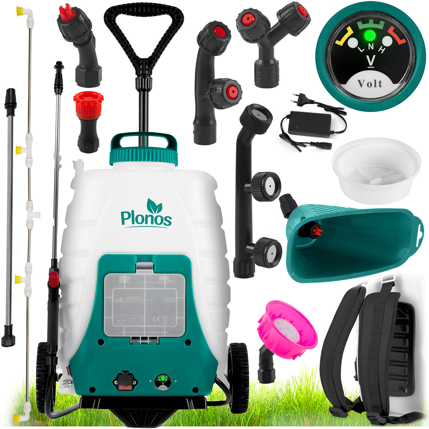 Plonos PL-600 akutoitel pihusti käruga