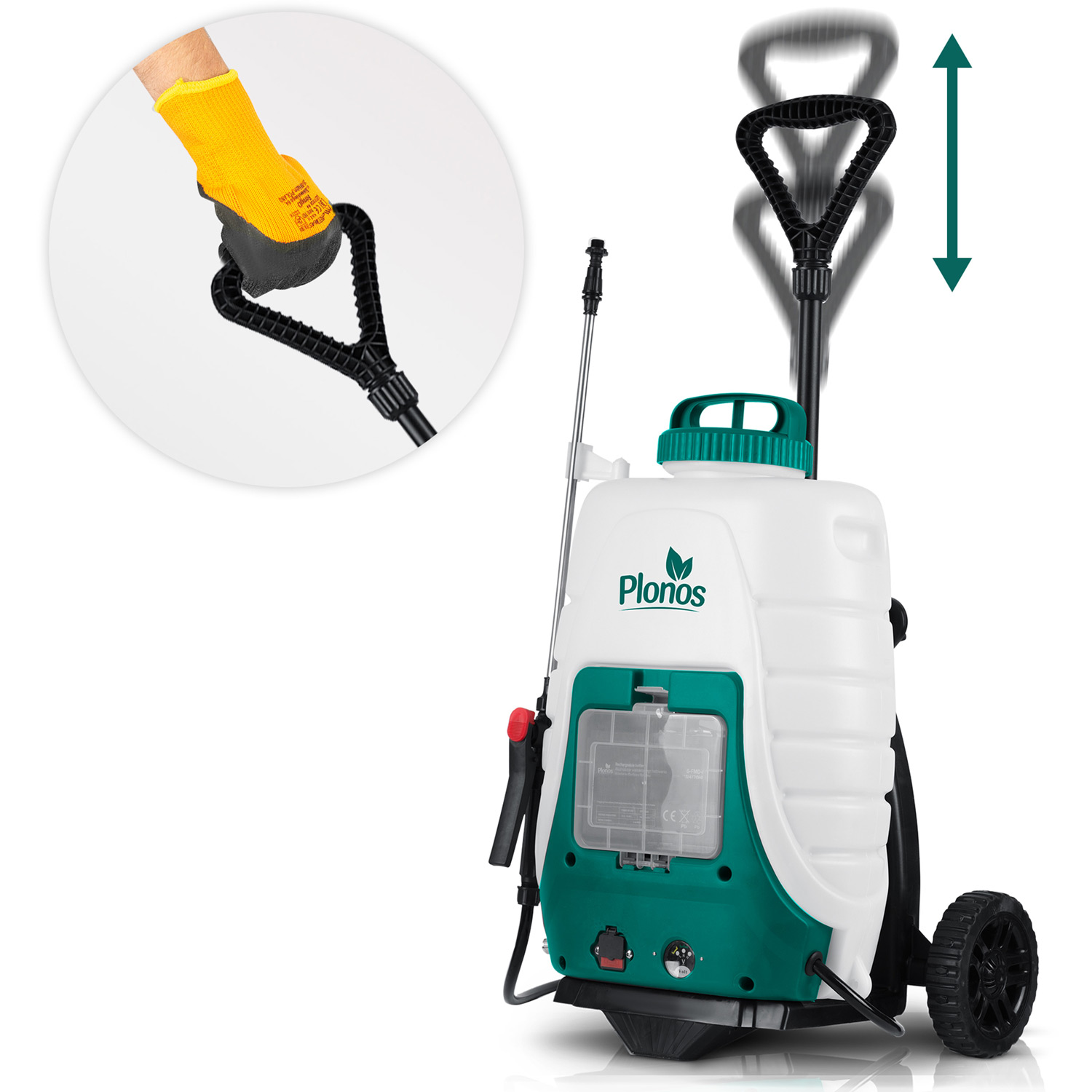 Plonos PL-600 akutoitel pihusti käruga - Image 5