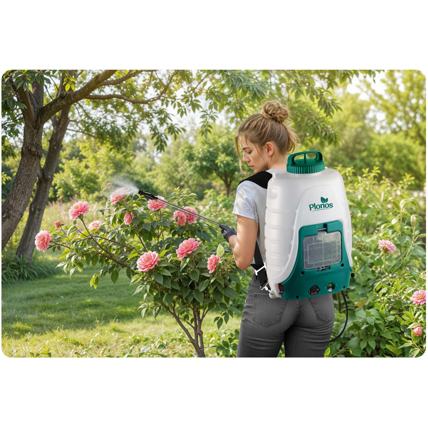 Plonos PL-600 akutoitel pihusti käruga - Image 11