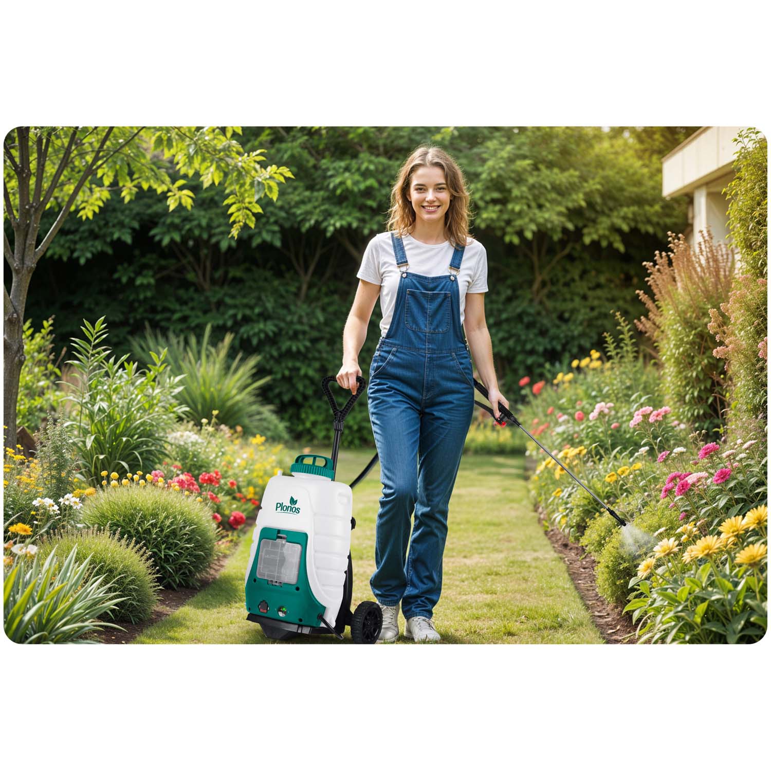 Plonos PL-600 akutoitel pihusti käruga - Image 12