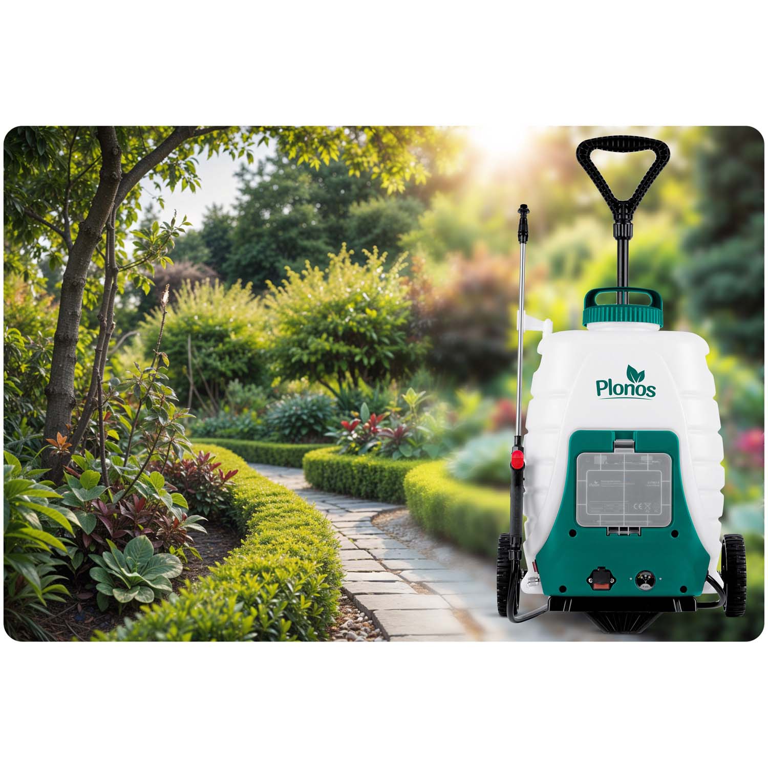 Plonos PL-600 akutoitel pihusti käruga - Image 13