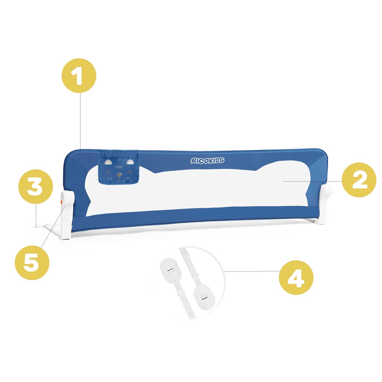 Ricokidsi sinine voodiäär 150x42x35cm - Image 6