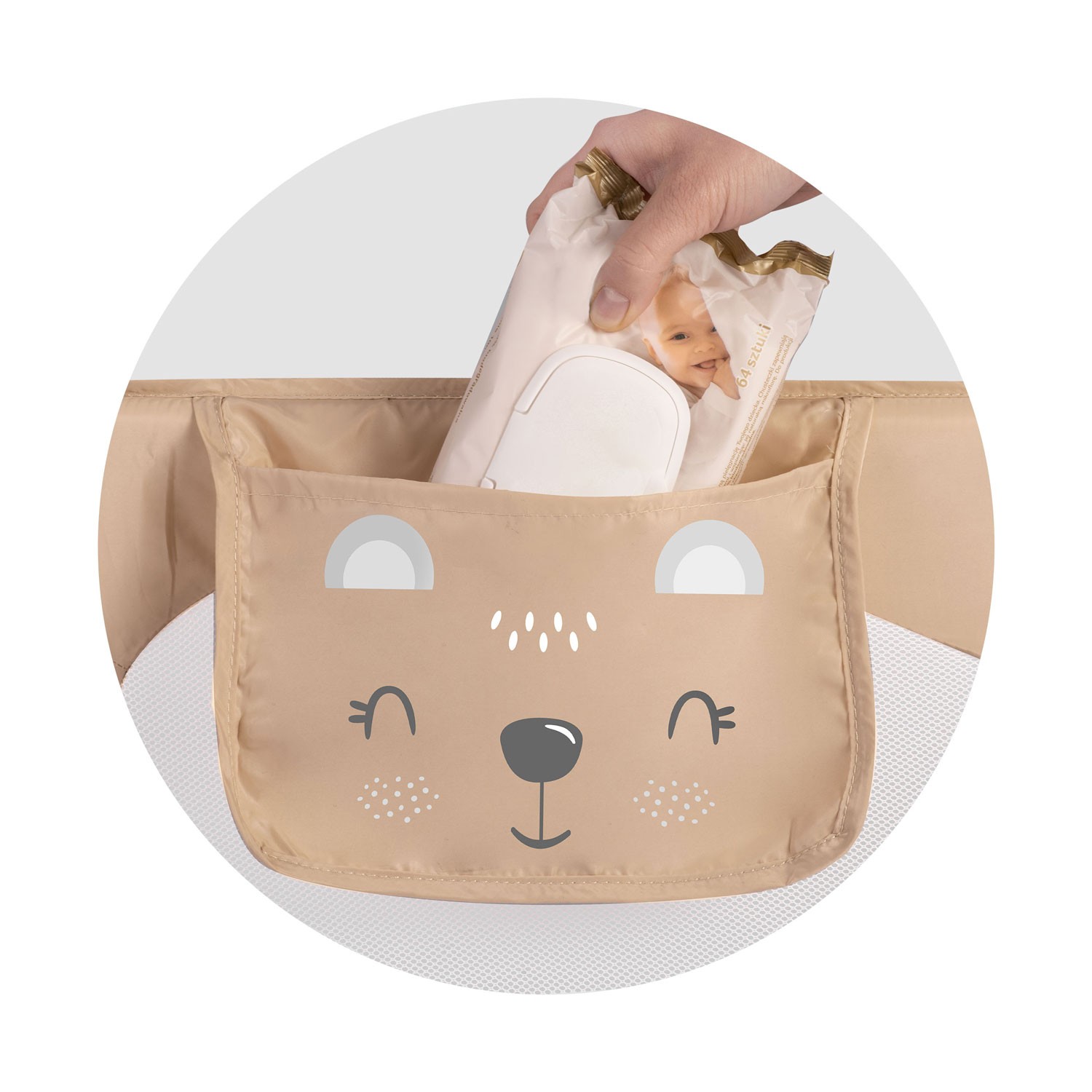 Voodipiire 150 x 42 x 35 cm Nukido beež - Image 8