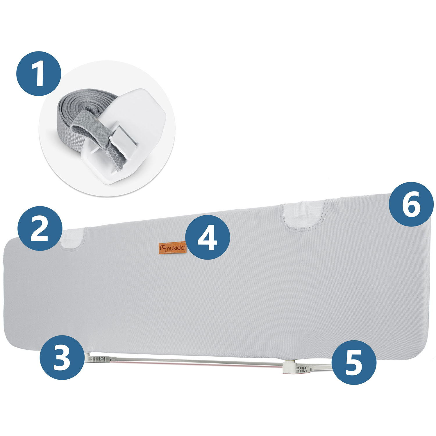 Voodipiire 150 x 44 x 41 cm Nukido hall - Image 9