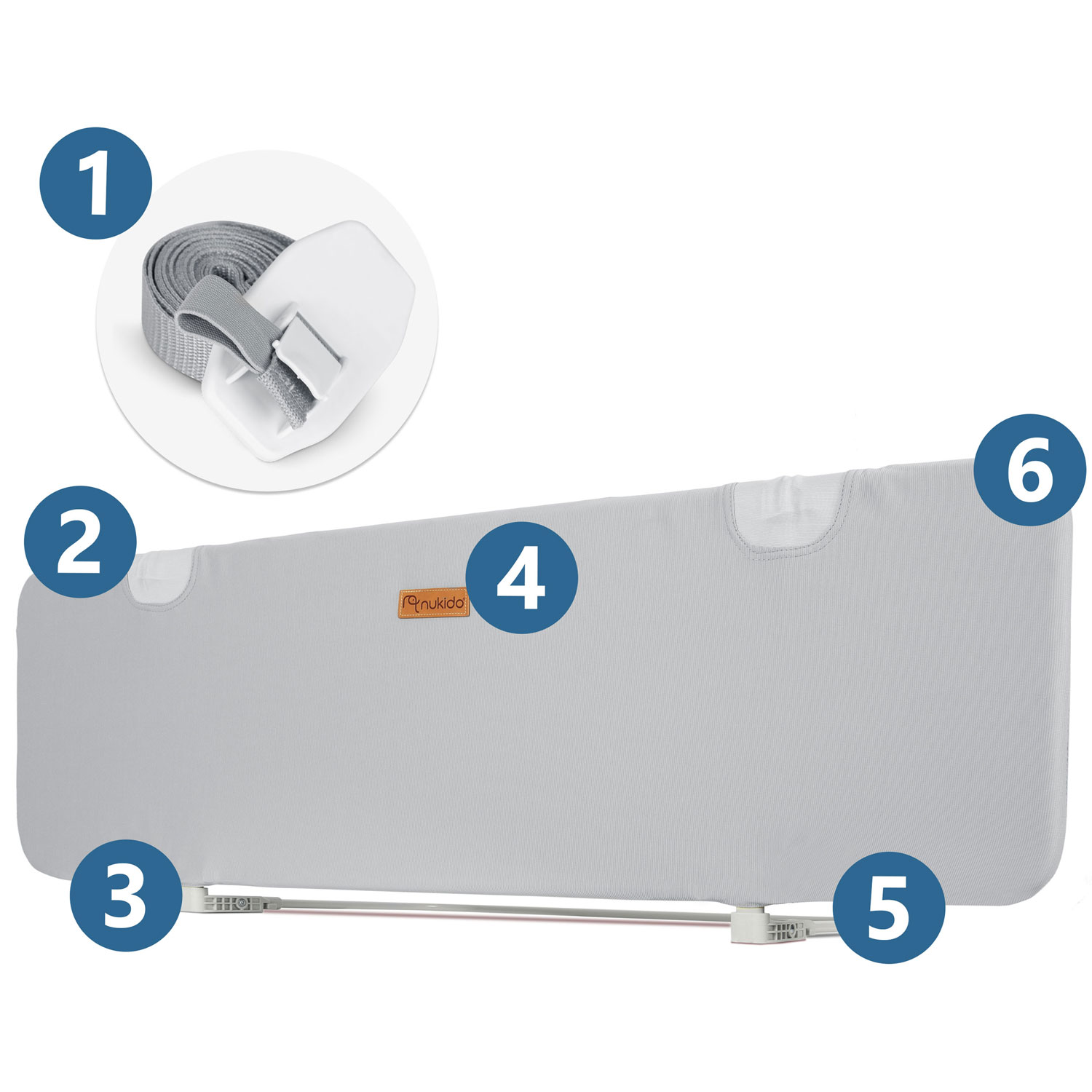 Voodipiire 120 x 44 x 41 cm Nukido hall - Image 6