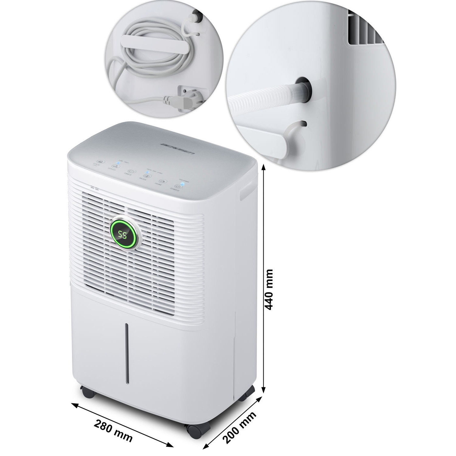 Berdsen BD-525 kompressor-õhukuivati - niiskuse imaja, valge - Image 5