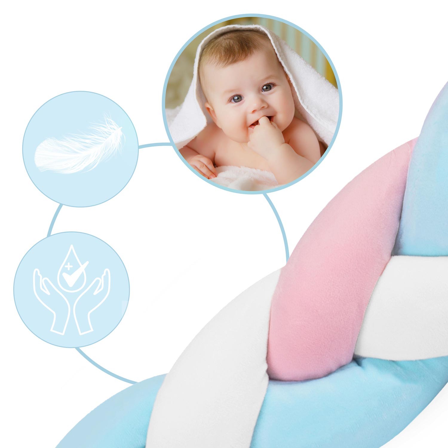 Ricokidsi 3m võrevoodikate - sinine ja roosa - Image 4