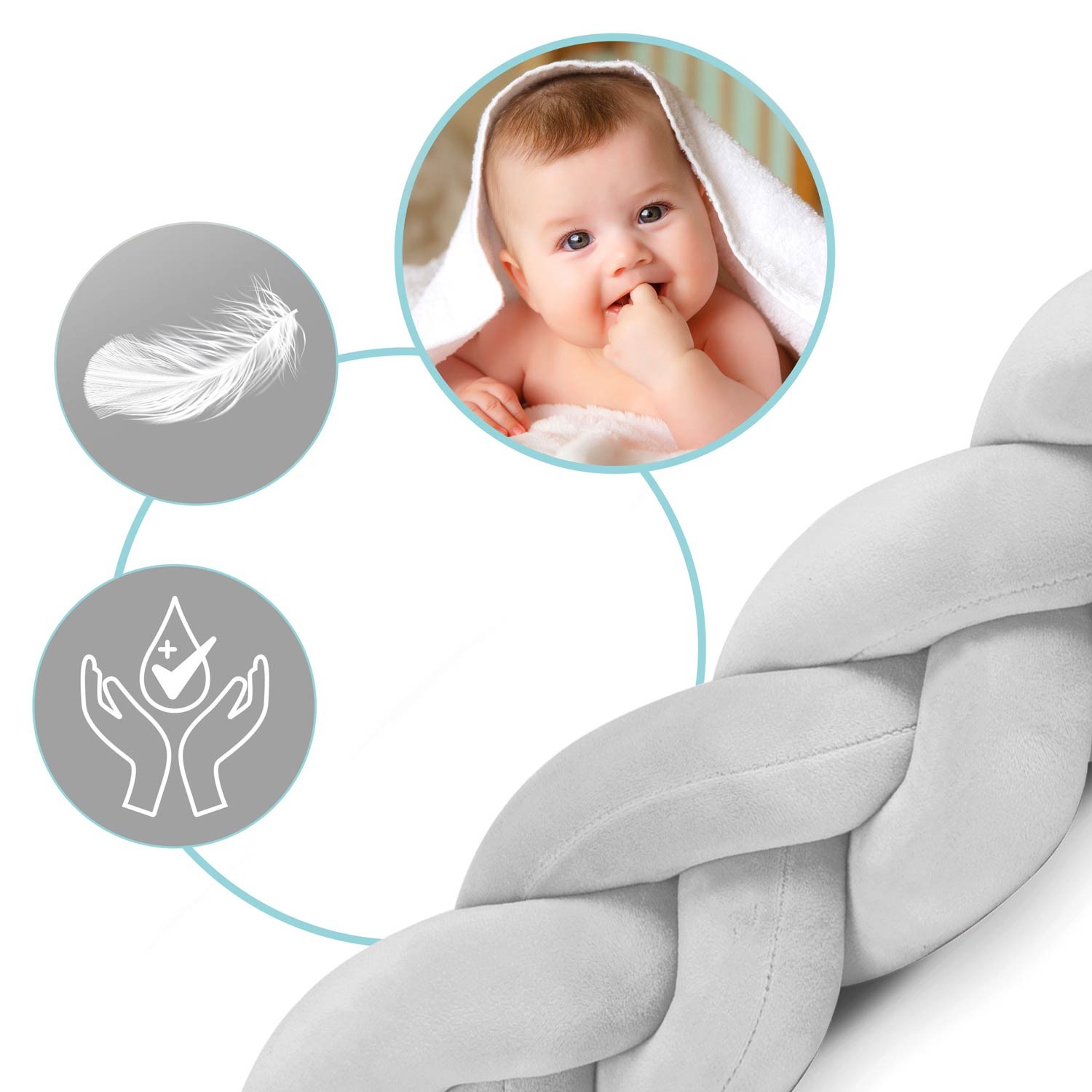 Ricokidsi 3m võrevoodikate - hall - Image 6